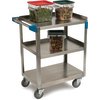 UC3031524 - 3 Shelf Stainless Steel Utility Cart, 300 Lbs. Capacity 15.5 x 24"W - Stainless Steel