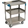 UC3031524 - 3 Shelf Stainless Steel Utility Cart, 300 Lbs. Capacity 15.5 x 24"W - Stainless Steel