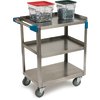 UC3031524 - 3 Shelf Stainless Steel Utility Cart, 300 Lbs. Capacity 15.5 x 24"W - Stainless Steel