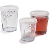 DX1196ST8714 - Dinex® Trans. Lid, Straw Slot-Fits 8oz Plastic Tmblr, DX4GC607 Tmblr, Cambro NT8, Carlisle 5526, 5108 - Clear