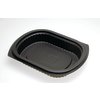 DXMW4016PBLK - Microwaveable Small Entrée Platter 16oz. - Black