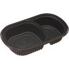 DXMW812PBLK - Microwaveable 2 Compartmt Medium Entrée 18/10 oz 18/10 oz - Black
