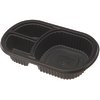 DXMW813PBLK - Microwaveable Three Compartment Entrée 18/4/4 oz. - Black