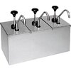 386230IB - Insulated Topping Rail w/3 ea SS Pumps & 2 Large Ice Packs 15-7/8", 7-1/2", 13" - Stainless Steel