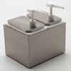 38502 - Topping Rail w/2 ea Standard Pumps &  Jars 9-5/8", 7-3/4", 10-3/4" - Stainless Steel