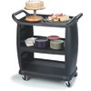 CC203603 - Small Bussing and Transport Cart 18" x 36" - Black