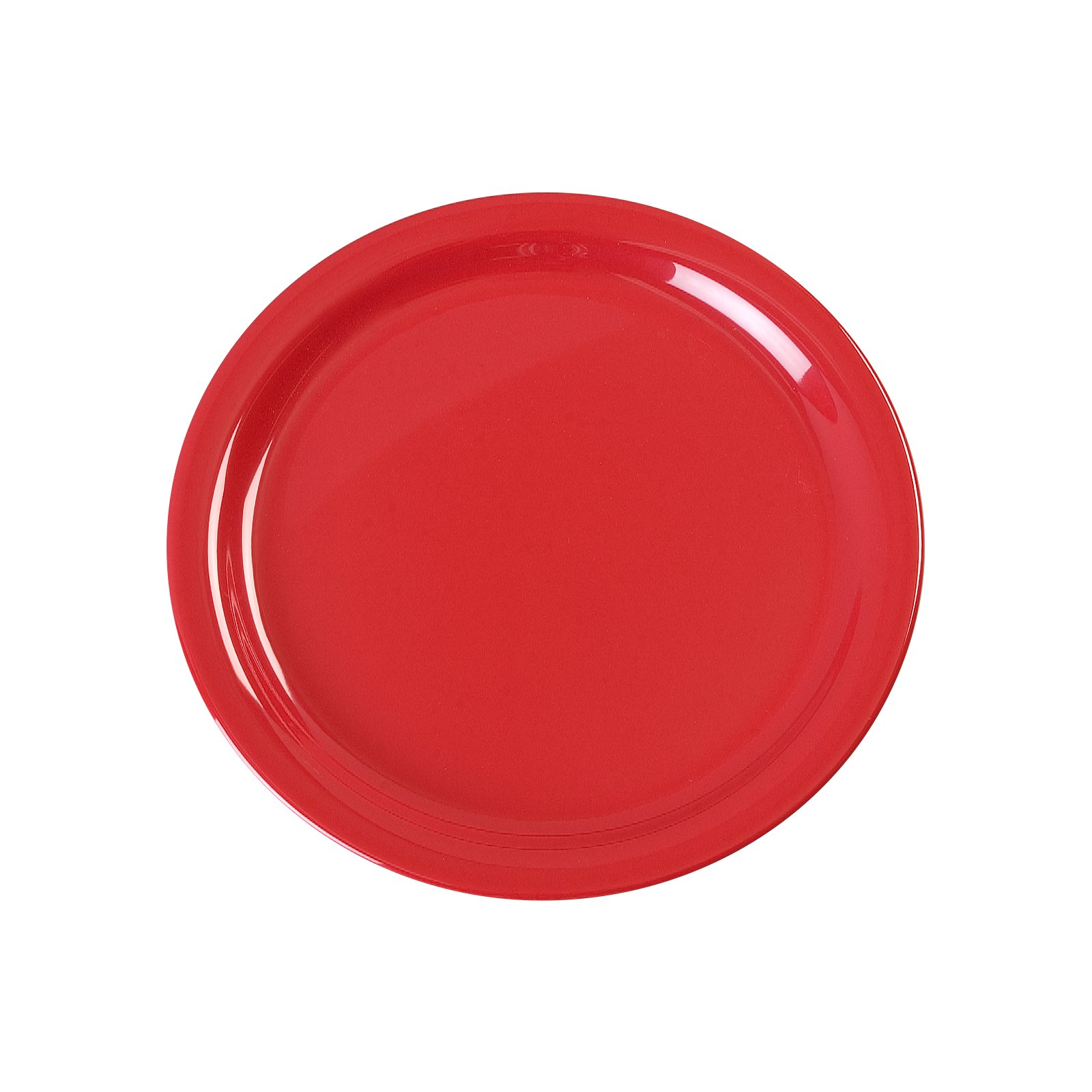Тарелка красная пластиковая