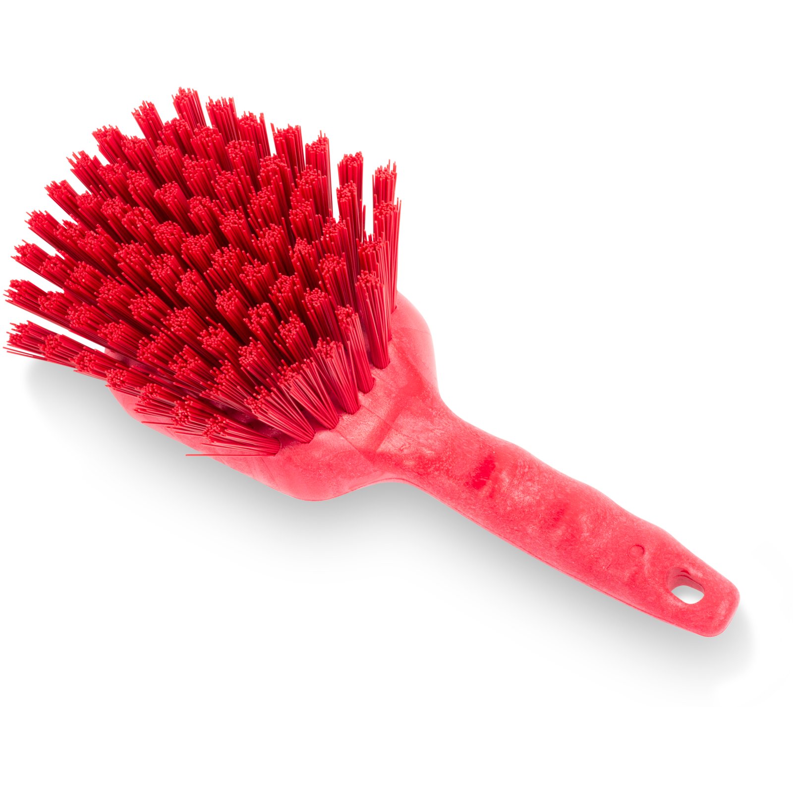SPARTA Swivel Scrub Brush - 8 Inch Commercial Floor Brush With Polyester Bristles, Red