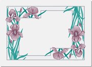Iris Garden (Cranberry, Teal, Gray)