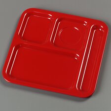 4398405 - 4-Compartment Tray 10-1/8", 9-25/32", 1/2" - Red