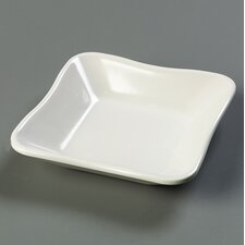 793442 - Square Scalloped Dish/Inset 5-19/32" x 5-1/2" - Bone
