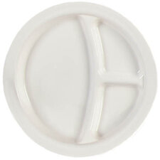 PCD22002 - Narrow Rim 3-Compartment Plate 9" / 1" - White