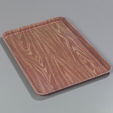 1318WFG063 - Glasteel™ Wood Grain Display/Bakery Tray 17-3/4", 12-3/4", 1" - Pecan