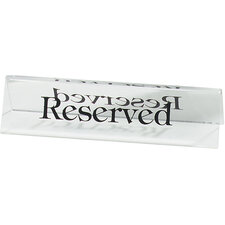 462007 - "Reserved" Sign 8" - Clear