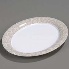 44411922 - Palette Displayware Oval Platter 17" x 13" - Tan Waves