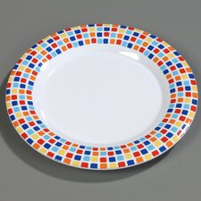 43025917 - Durus® Wide Rim Decorated Dinner Plate 12" / 7/8" - Spanish Tile