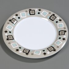 43025919 - Durus® Wide Rim Decorated Dinner Plate 12" / 7/8" - Modern Squares