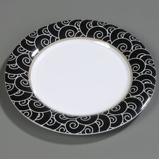 43025921 - Durus® Wide Rim Decorated Dinner Plate 12" / 7/8" - Black Waves