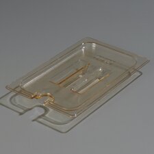 1049113 - TopNotch® One-Quarter Size Handled Notched Lid 10-1/4" x 6-3/8" - Amber
