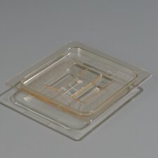 1051013 - TopNotch® One-Sixth Size Handled Lid 6-25/32" x 6-3/8" - Amber