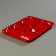 61405 - Left-Hand 6-Compartment Tray - Red