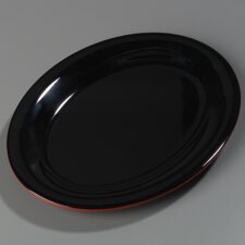 43083406 - Mosaic™ Durus® Oval Platter 11-15/16", 9", 1" - Black-Terra Cotta