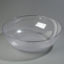 722307 - Round Pebbled Bowl 33 qt - Clear