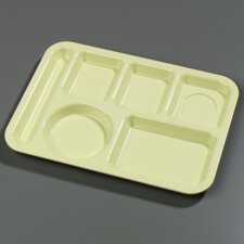 61404 - Left-Hand 6-Compartment Tray - Yellow