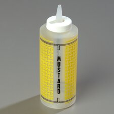 3861 - Yellow/Black Mustard Bottle 12 oz - Black-Yellow