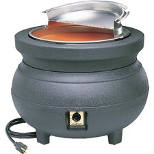 058703 - Early American Kettle with Inset & Lid - Black