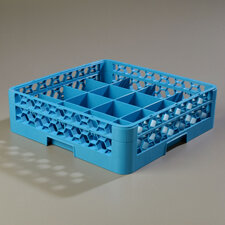 RC16-114 - OptiClean™ 16-Compartment Cup Rack w/1 Open Extender - Carlisle Blue
