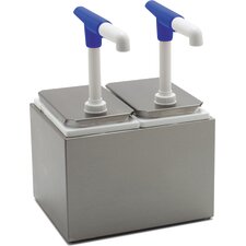 38502MP - Topping Rail w/2 ea Maxi Pumps & Jars 9-5/8", 7-3/4", 13-1/2" - Stainless Steel