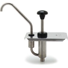38550RC - Condiment Pump w/Stainless Cover for shorter 2.5qt fountain jars 7-1/2", 4", 10-1/2" - Stainless Steel