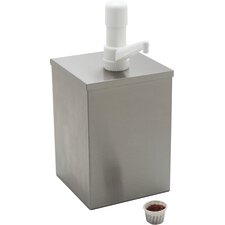 38601 - High Volume Condiment Pump w/Fixed Nozzle Pump 7-1/4", 7-1/4", 15" - Stainless Steel