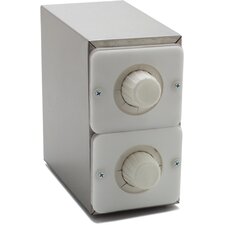 38802CC - Condiment Cup Cabinet, includes 2 ea 38801 EC Cup Dispensers 4-1/8", 7-1/4", 7-7/8" - Stainless Steel
