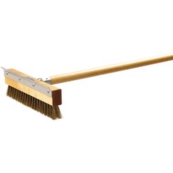 4029300 - Pizza Oven Brush w/Scraper w/Brass Wire Bristles (head only) 10"