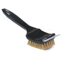 36537600 - Oven and Brill Brush w/Scraper & Brass Bristles (head only) 9"