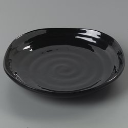 4341003 - Terra™ Square Plate 8-29/32", 8-29/32", 1-11/16" - Black