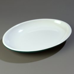 8918402 - Mosaic™ 4 qt Oval Platter 19-3/16" x 13-3/4" - White-Jade