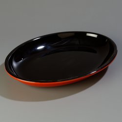 8918406 - Mosaic™ 4 qt Oval Platter 19-3/16" x 13-3/4" - Black-Terra Cotta