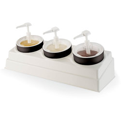 CM105803 - Crock & Organizer Condiment Set 26-1/2", 10-1/2", 6-31/32" - Black