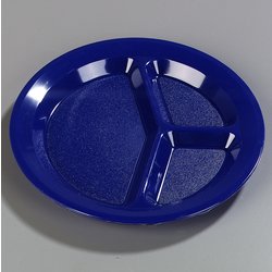 PCD21150 - Narrow Rim 3-Compartment Plate 11" / 1-1/4" - Dark Blue