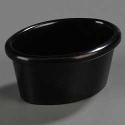 S31003 - Oval Melamine Ramekin 2 oz, 2-3/4" x 2" - Black