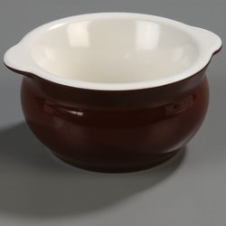 7007438 - Melamine Bean Pot 8 oz - Chocolate