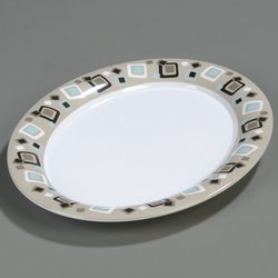 44411919 - Palette Displayware Oval Platter 17" x 13" - Modern Squares