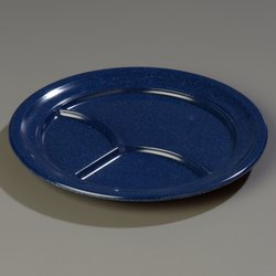 4351435 - Dallas Ware® 3-Compartment Plate 9-21/32" / 15/16" - Café Blue