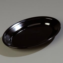 4356303 - Dallas Ware® Oval Platter 9-1/4", 6-1/4", 1-3/32" - Black