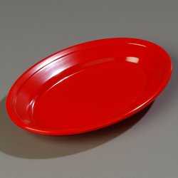 4356305 - Dallas Ware® Oval Platter 9-1/4", 6-1/4", 1-3/32" - Red