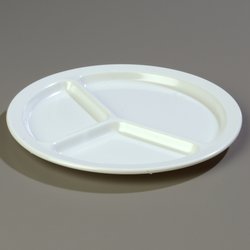 KL10202 - Kingline™ 3-Compartment Plate 10-1/16" / 3/4" - White