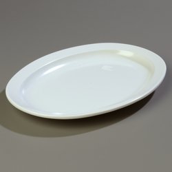 KL12602 - Kingline™ Oval Platter 13-1/2", 9-3/4", 1-3/16" - White